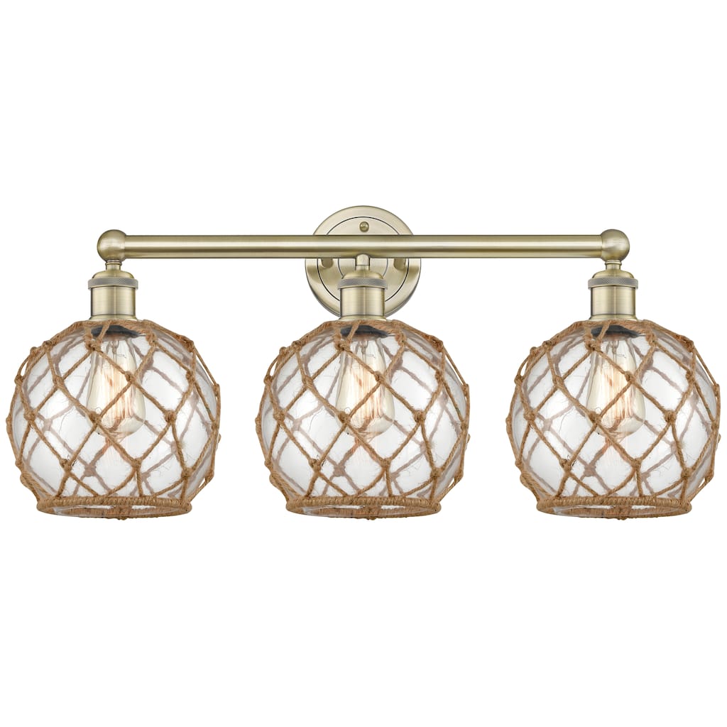 Innovations Lighting Endless Possibilities Edison - Farmhouse Rope - 3 Light 26" Bath Vanity Light
