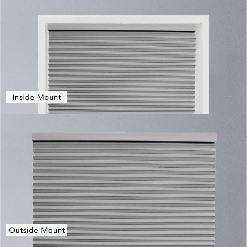 Linen Avenue Custom Cordless 64 to 65-inch Wide Platinum Blackout Cellular Window Shade
