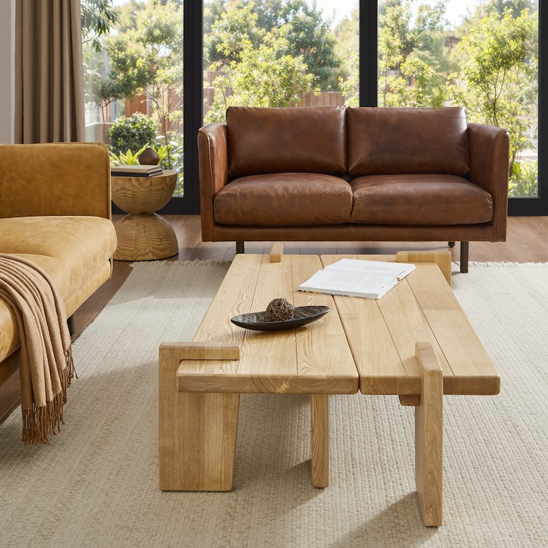Art Leon Solid Ash Wood Coffee Table