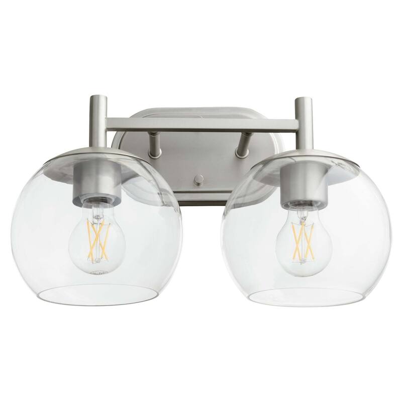 Quorum International 578-2 Lyon 2 Light 15" Wide Vanity Light - Satin Nickel