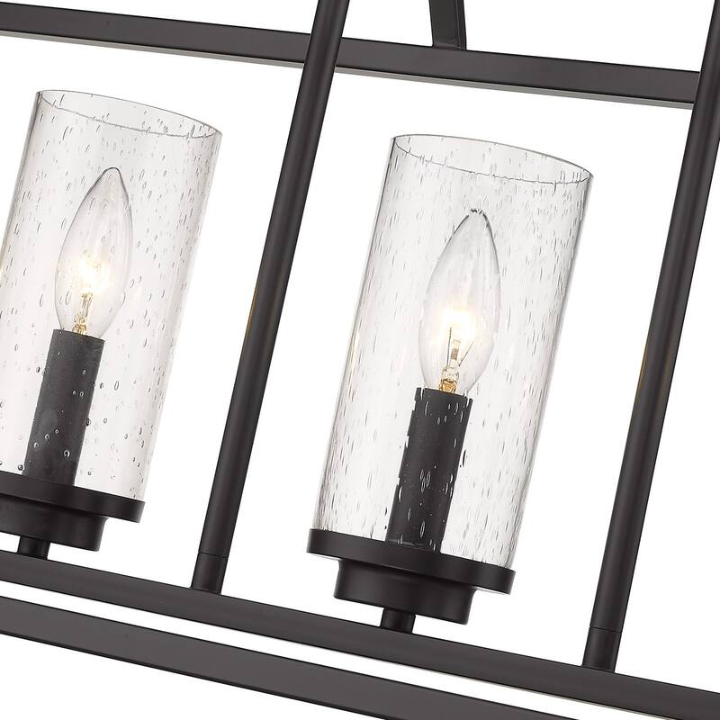 Golden Lighting Mercer 5 Light 38" Wide Taper Candle Linear Chandelier