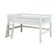 preview thumbnail 3 of 1, Camaflexi Twin-size White Finish Low Loft Bed with Mission Headboard