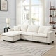 preview thumbnail 1 of 55, Roomfitters 100 x 59" Modern Convertible L-Shaped Sectional Sofa with Free Pillows, 4-Seat Suede Velvet Sleeper Sofa Beige