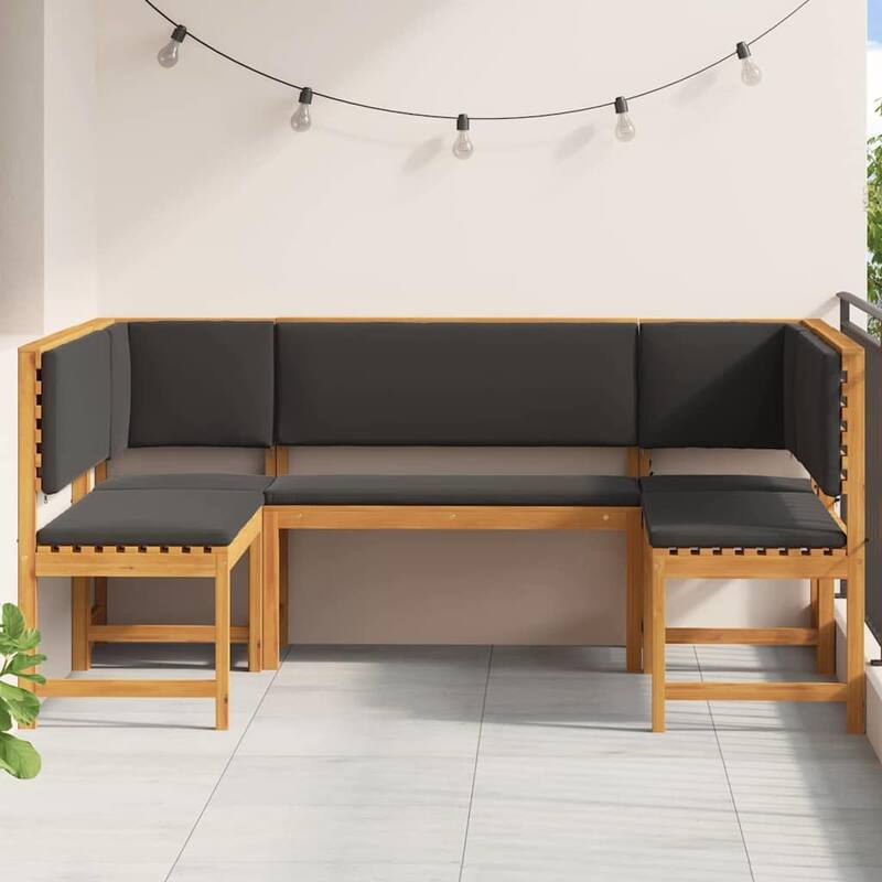 vidaXL Garden Bench Set Brown solid acacia wood - 20 x 35 x 30