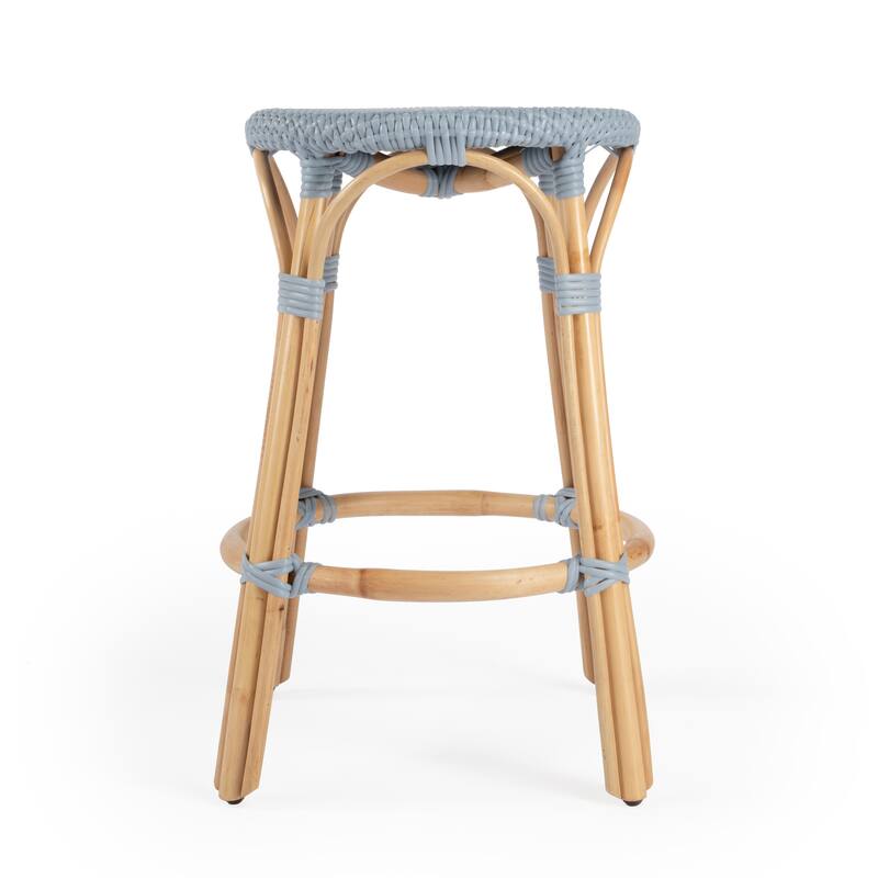 Tobias 24" Rattan Round Counter Stool