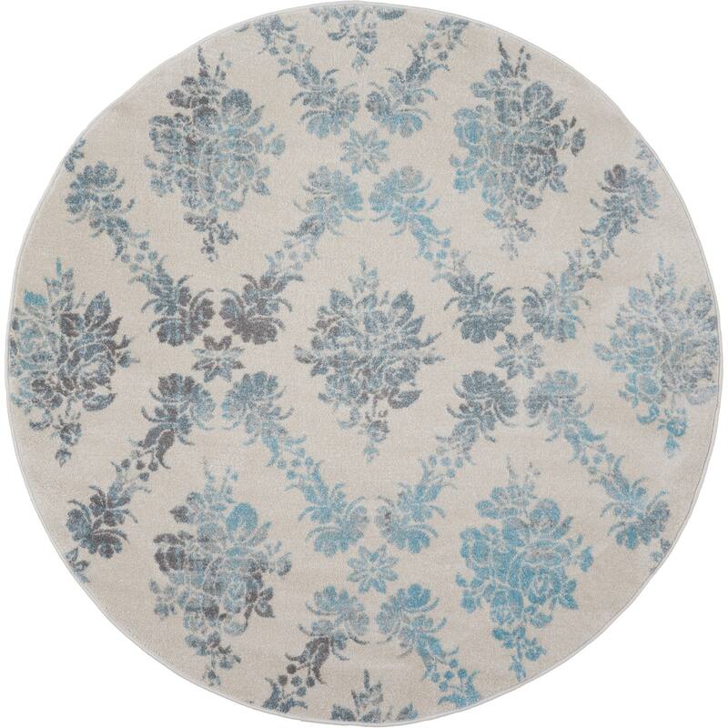 Nourison Tranquil French Country Floral Damask Area Rug
