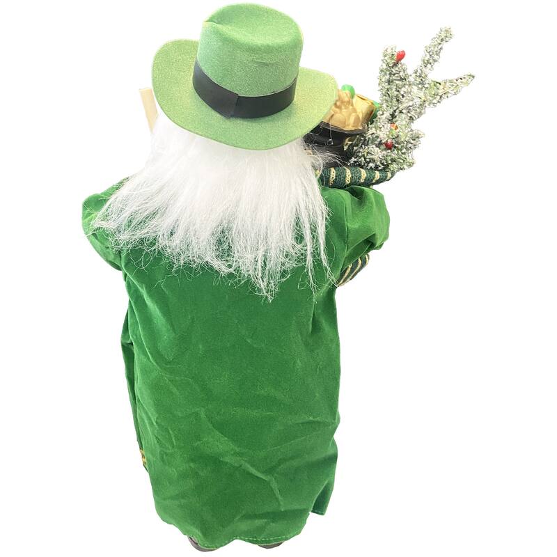 15" Pot O' Gold Irish Santa