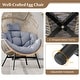 preview thumbnail 14 of 16, Gymax Wicker Stationary Egg Chair Lounge Basket Sofa Chair w/