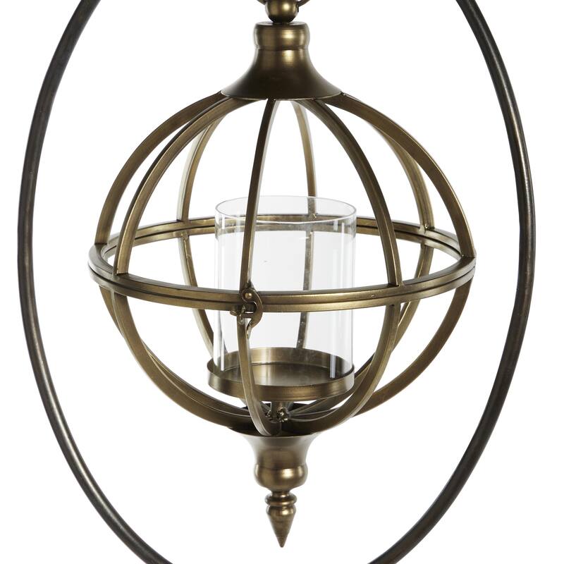 Metal Candle Lantern - Bronze - Roche River Decor