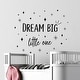 preview thumbnail 1 of 5, Walplus Dream Big Little One Black Quote Wall Sticker Nursery Decor