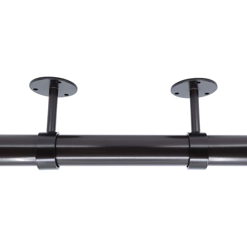 Meriville Ceiling-Mounted or Wall-Mounted Curtain Rod Brackets, for up to 1 ¼" Diameter Drapery Rods, 2 PCs