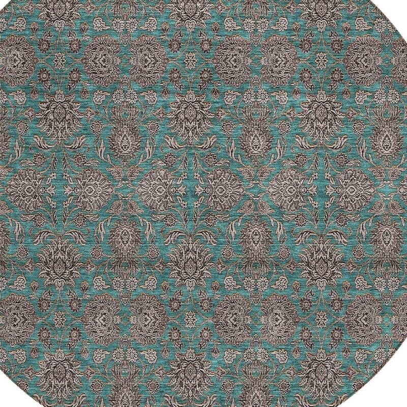 HomeRoots Floral Transitional Rectangle Outdoor Rug