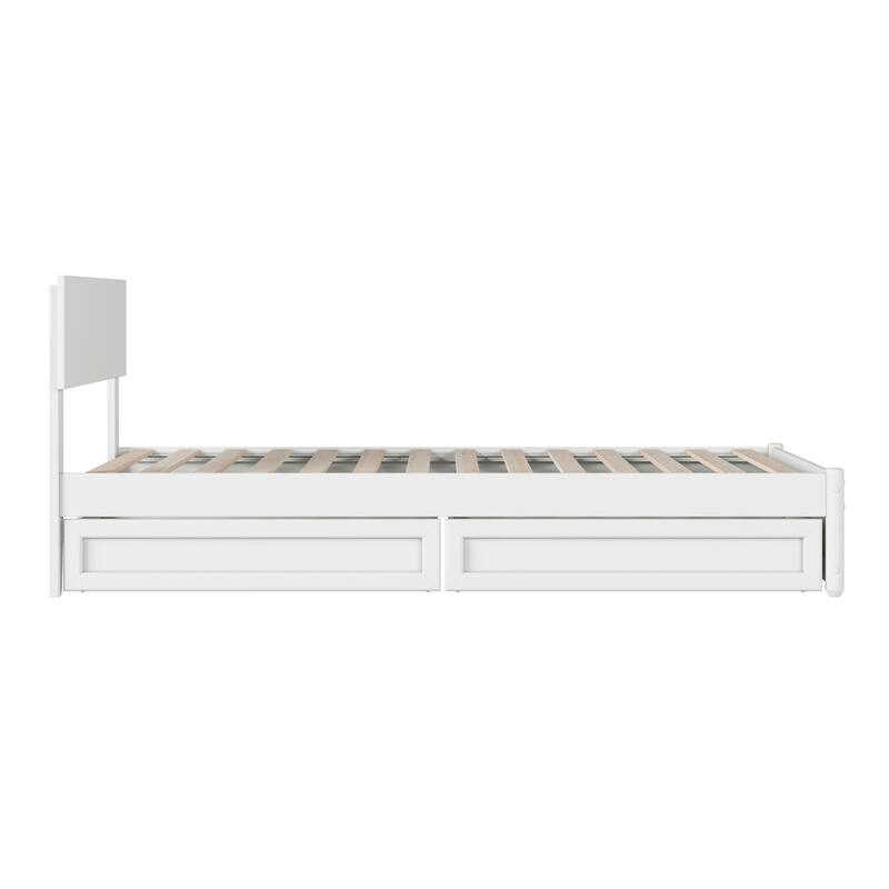 Wesley Platform Bed with Panel Footboard and Storage Drawers