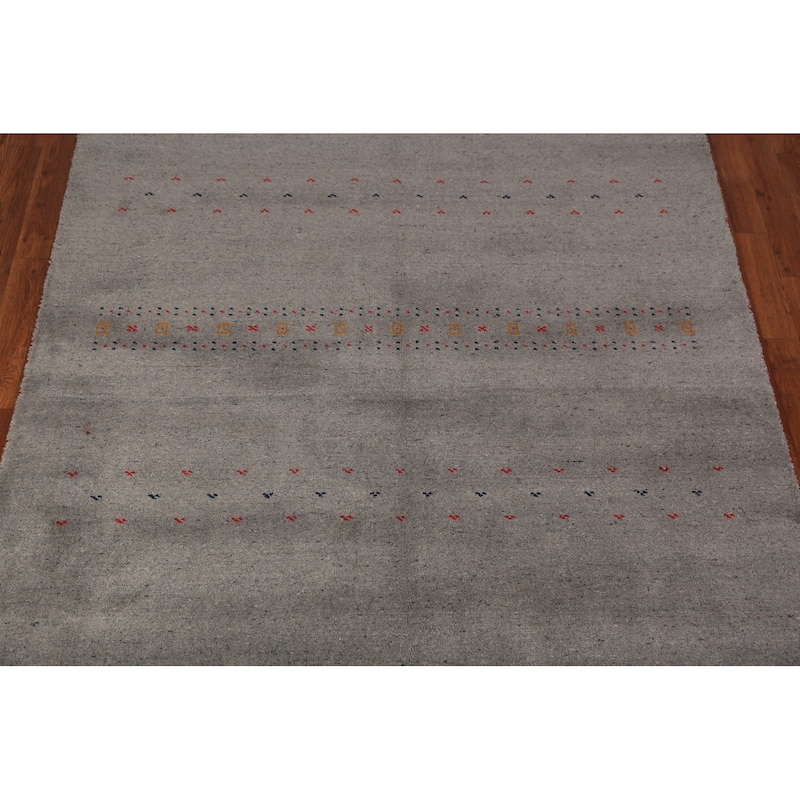 Tribal Gabbeh Oriental Area Rug Handmade Tribal Wool Carpet - 5'6" x 7'6"