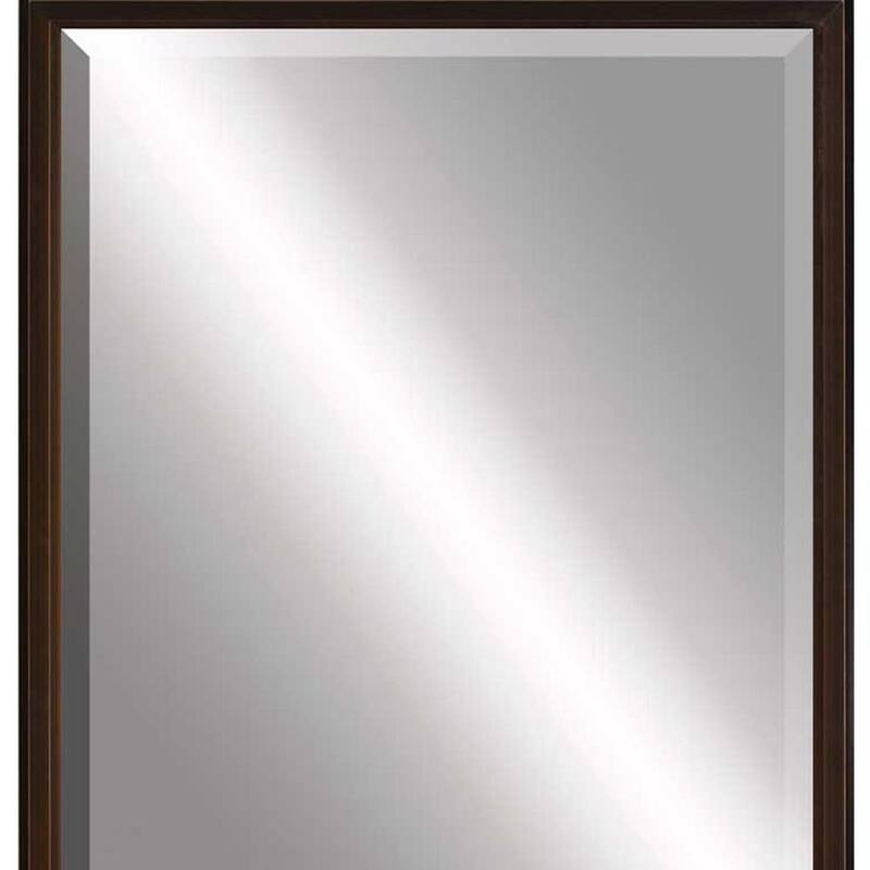 HomeRoots 39" Bronze Wood Accent Mirror - 27.00 in. x 39.00 in. x 3.00 in.