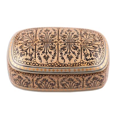 Novica Handmade Srinagar Elegance Papier Mache Decorative Box