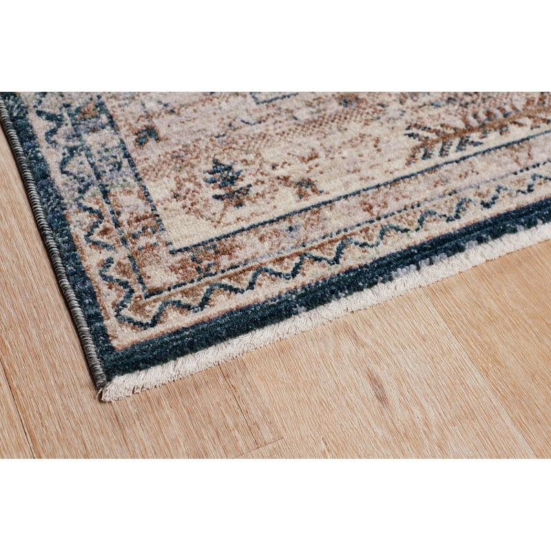 Terra by Obeetee Heirloom Persian Blue Rug - 3'3" x 5'