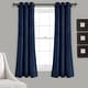 preview thumbnail 75 of 95, Porch & Den Lapeyrous Velvet Solid Room Darkening Window Curtain Panel Set 38"W x 63"L - Navy