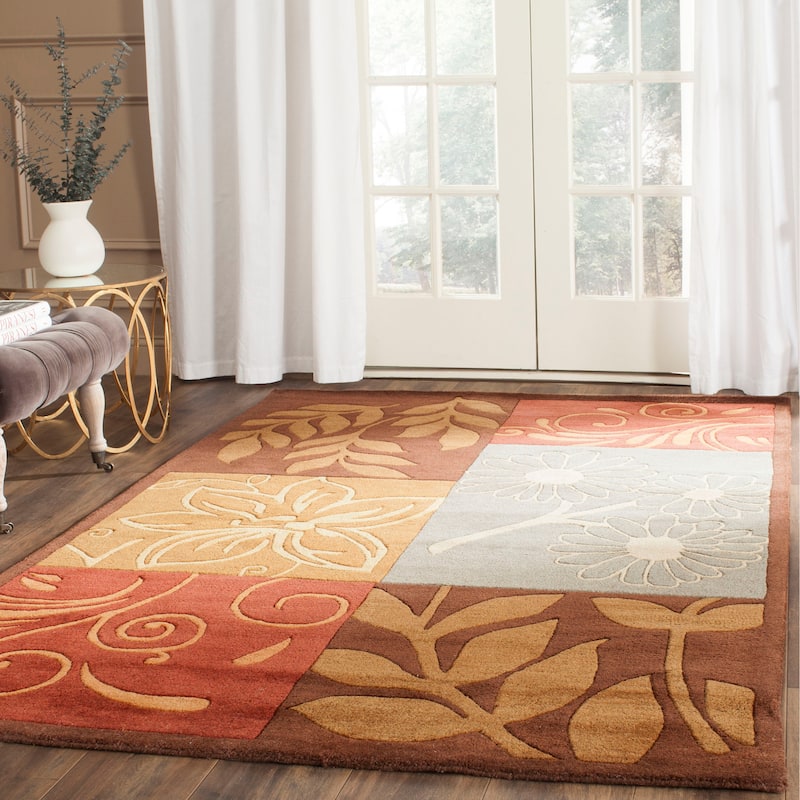 SAFAVIEH Handmade Bella Thuan Modern Floral Wool Rug - 4' x 6' - Multi