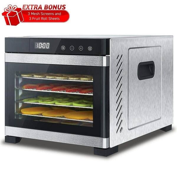 6 Tray High Quality Stainless Steel Ffood Dehydrator with Mesh Screen