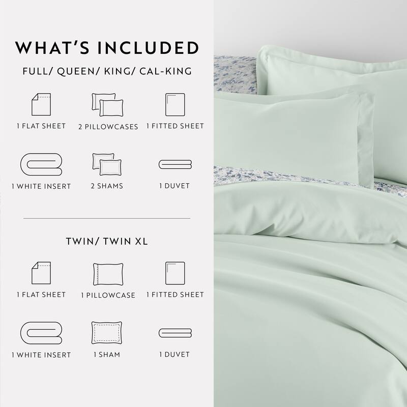 8pc Solid Duvet Bundle