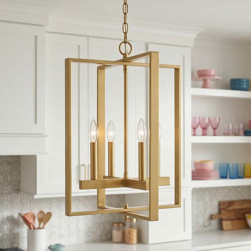 Acroma 4-light Modern Geometric Lantern Chandelier