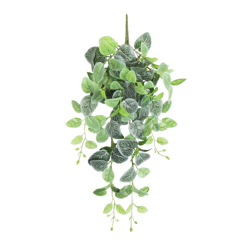 Artificial Fittonia Ivy Leaf Vine Hanging Plant Greenery Foliage Bush 32in - 32" L x 12" W x 6" DP