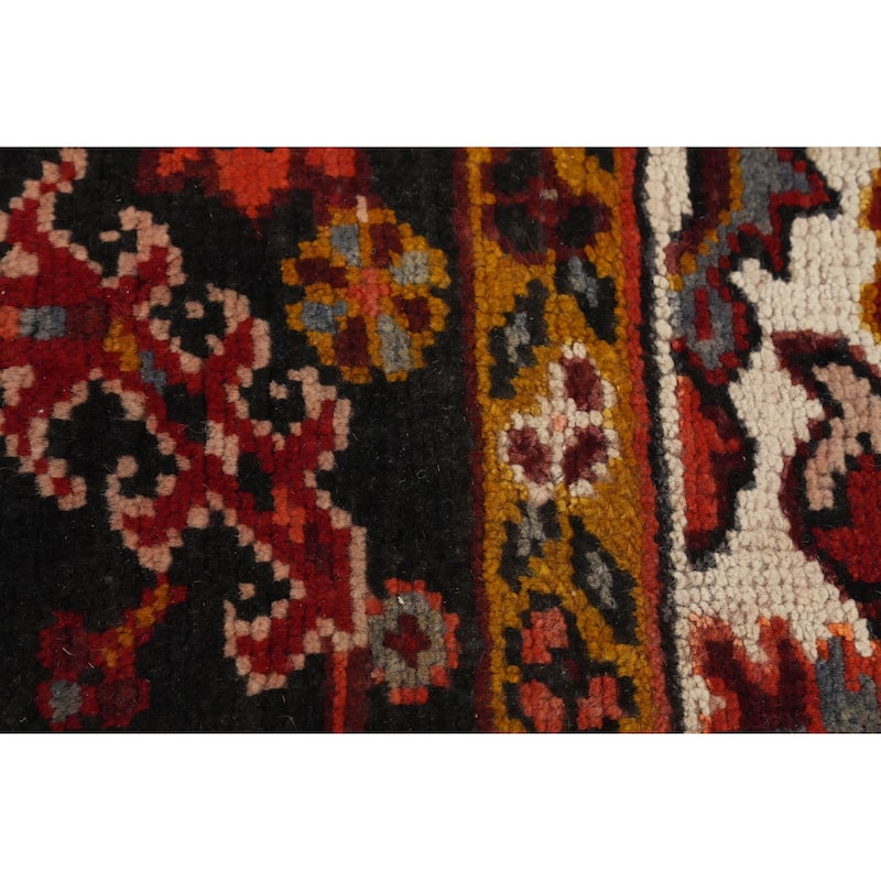 Hand Knotted Oriental 100% Wool Carpet Traditional Medallion Oranges & Rust Heriz Area Rug - 11' 5'' X 8' 3''
