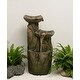 preview thumbnail 1 of 3, Cascading Fountain With 3 Warm White LED Lights