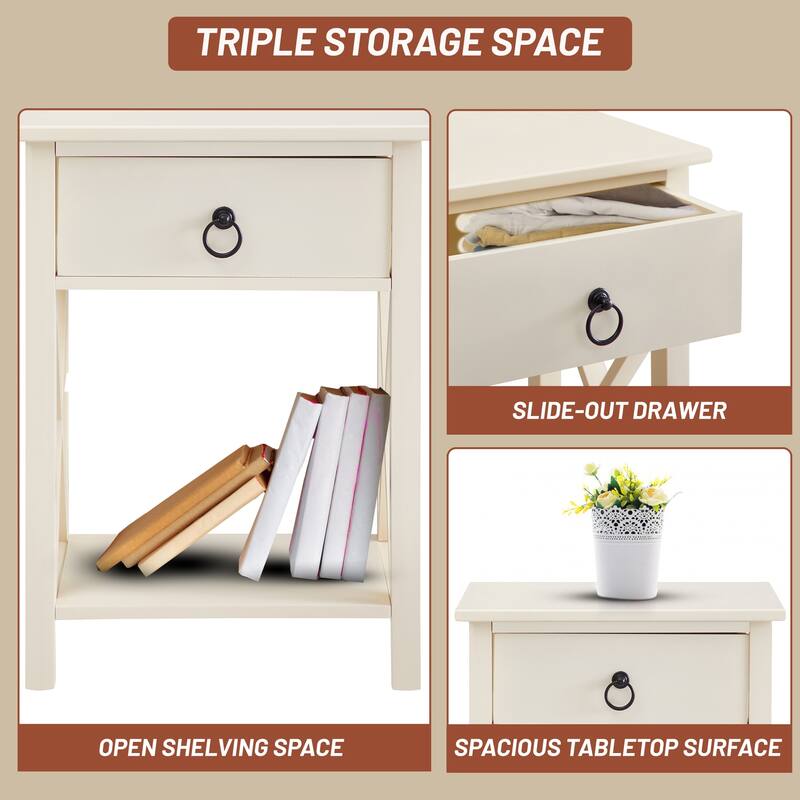 Wooden Side Tables Bedroom Night Stands for Bedrooms Small Nightstand