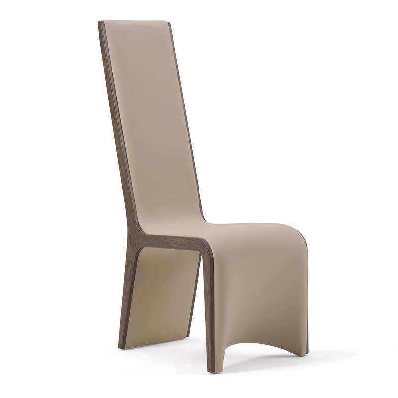 Modrest Pacer Modern Beige & Grey Ash Dining Chair (Set of 2)