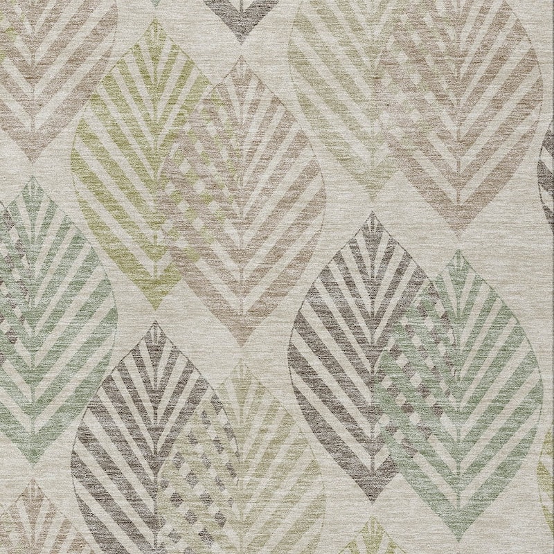 HomeRoots Floral Transitional Rectangle Outdoor Rug