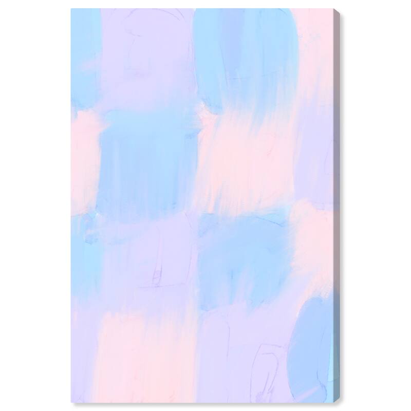 Wynwood Studio Canvas Abstract Pastel Colors Squares Blue and Pastel Blue Modern & Contemporary Wall Art Canvas Print
