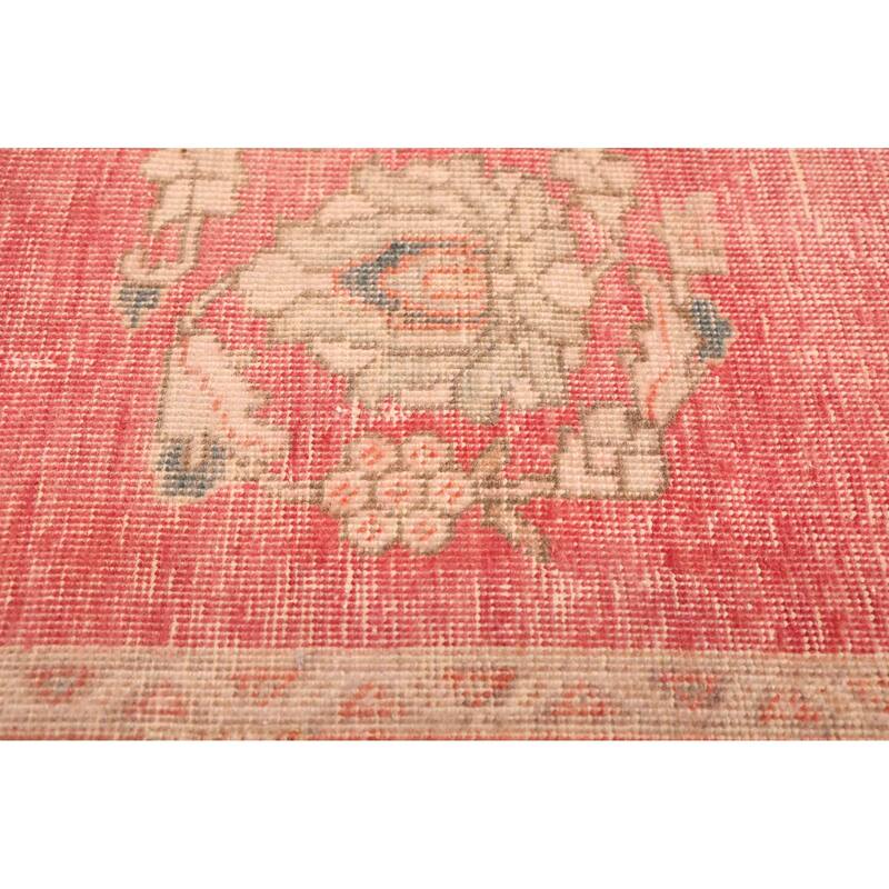 ECARPETGALLERY Hand-knotted Antalya Vintage Light Red Wool Rug - 8'1 x 10'9