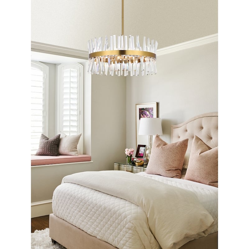 Indigo Home 25 inch crystal round pendant light