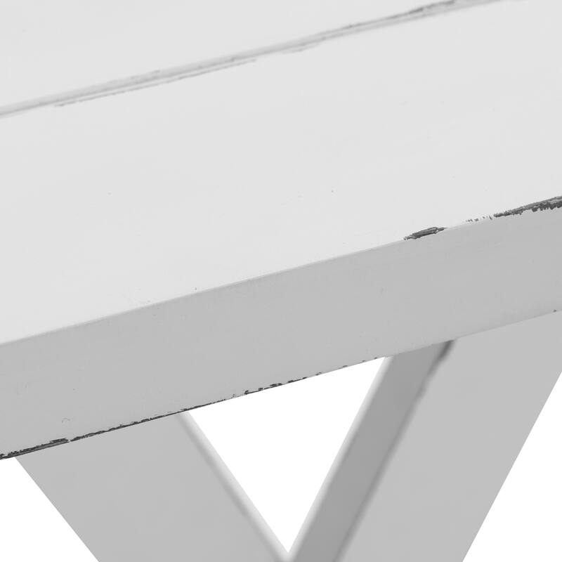 Farmhouse White Console and Entry Table - 32.5" H x 47.9" W x 15" D