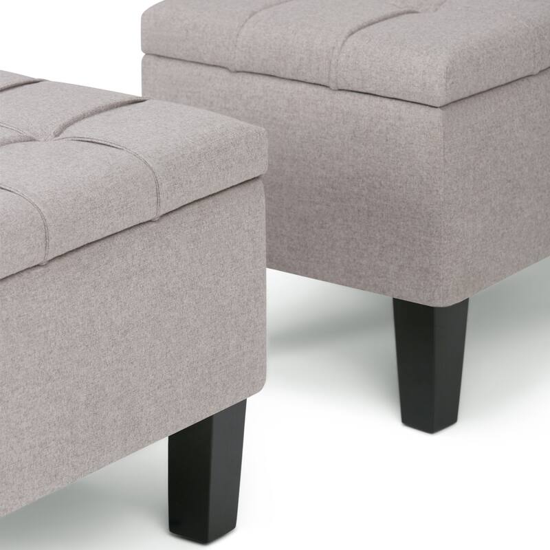 WYNDENHALL Lancaster 44 inch Wide Contemporary Rectangle Storage Ottoman