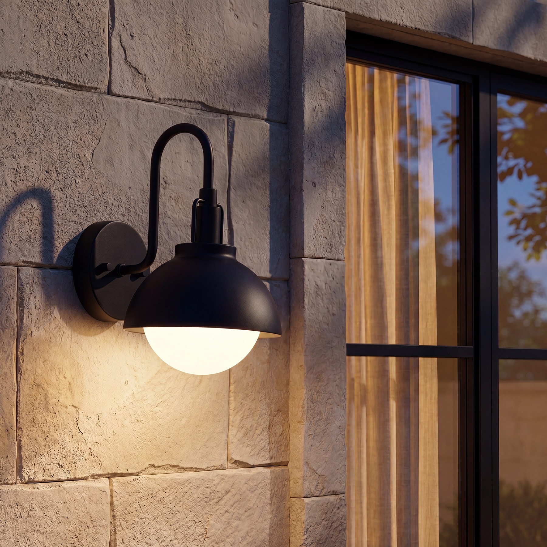 12" Outdoor Wall Sconce, Weather-Resistant for Porch, Patio, Entryway