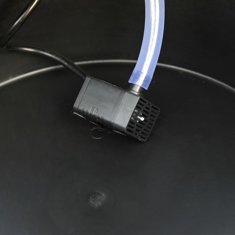 Outsunny Accent Two-Tier Rustic Wooden Barrel Fountain