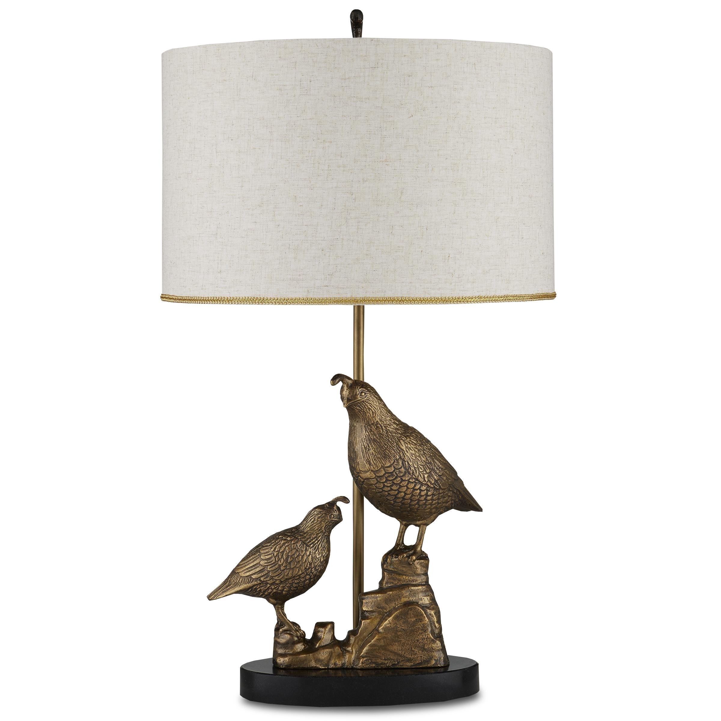 Currey & Company Codorniz Brass Table Lamp - 30