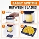 preview thumbnail 7 of 6, Cheer Collection Vegetable Chop Box with 3 Blades Navy Blue