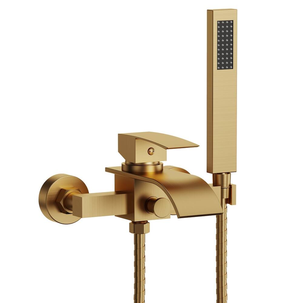 Single-Handle Wall Mount Tub Faucet with Handheld