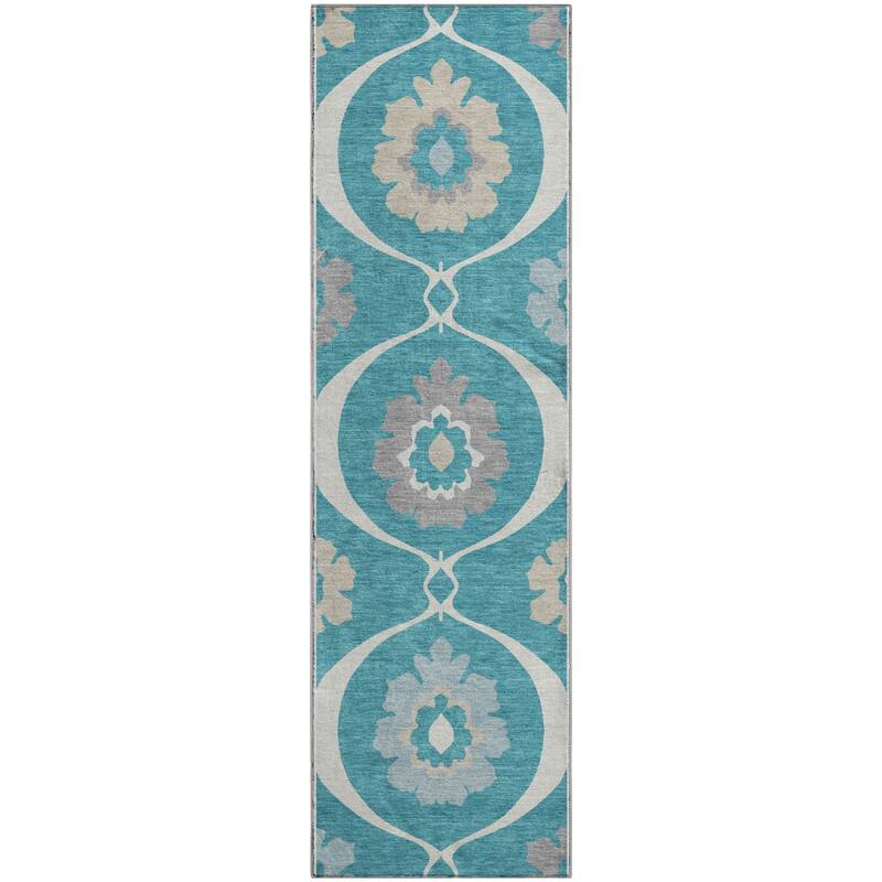 Premium Washable Super Soft Floral Scallops Mayfield Rug