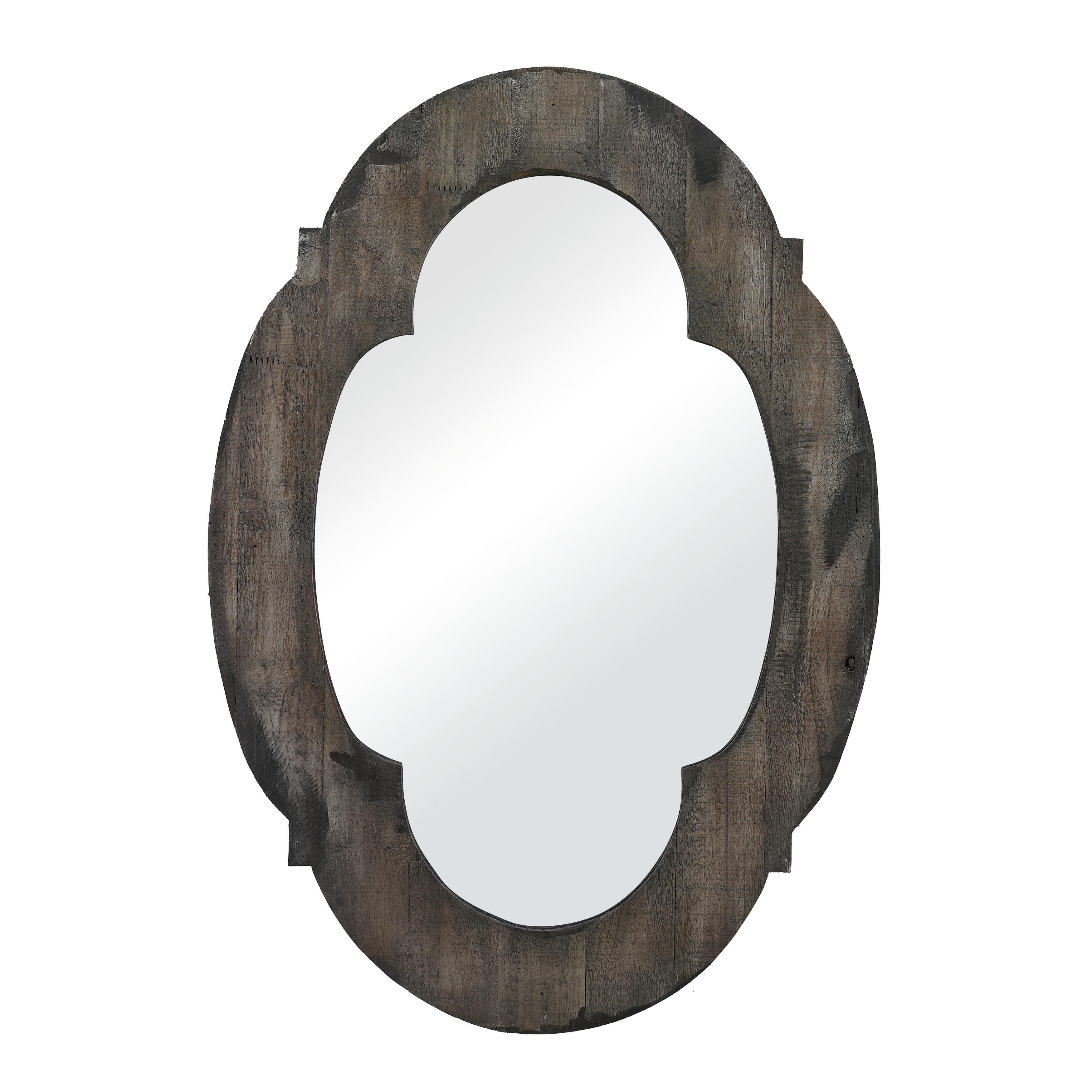Atlas Wood Framed Wall Mirror - 28 inch High