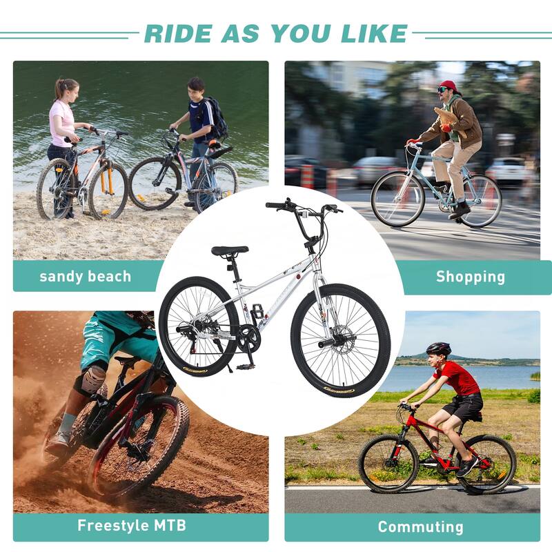 Freestyle Kids Bike Double Disc Brakes 26 Inch