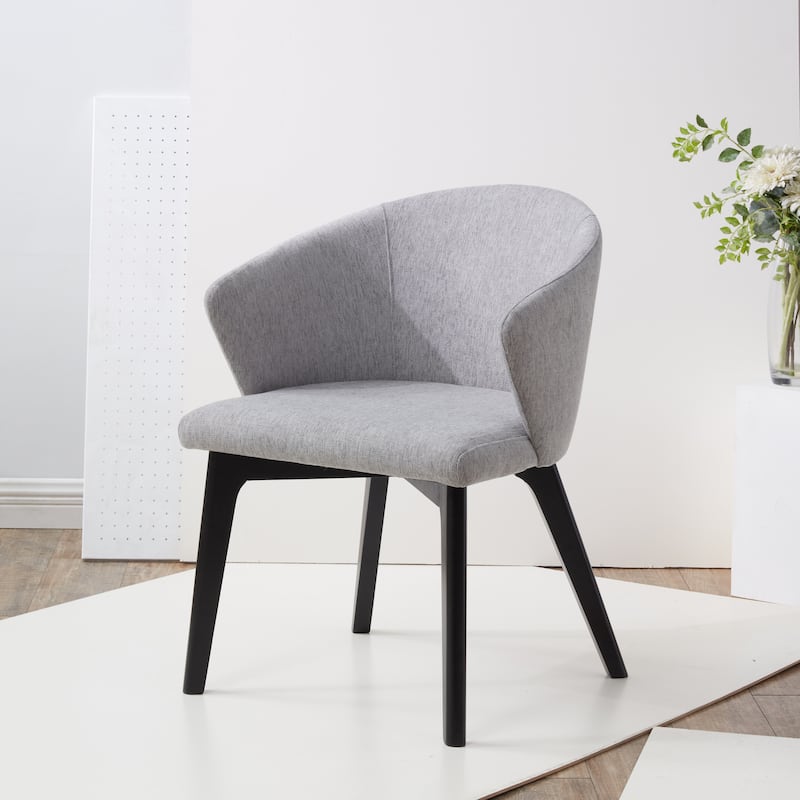 SAFAVIEH Couture Gabriele Dining Chair - 22 In. W x 25 In. D x 31 In. H - 22"Wx25"Dx31"H - Grey/Black