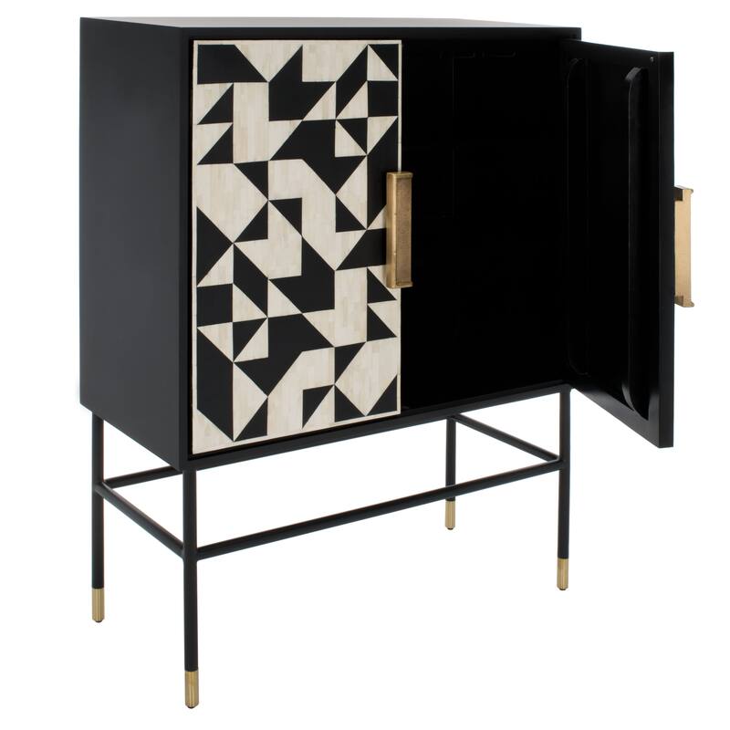 SAFAVIEH COUTURE Kimori 3 Shelf Bar Cabinet - 39"W x 18"D x 55"H
