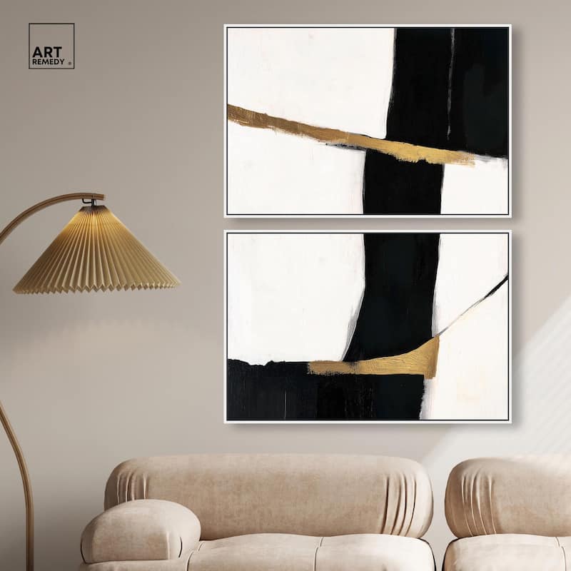 Weight of Black II Canvas Set of 2 by Art Remedy