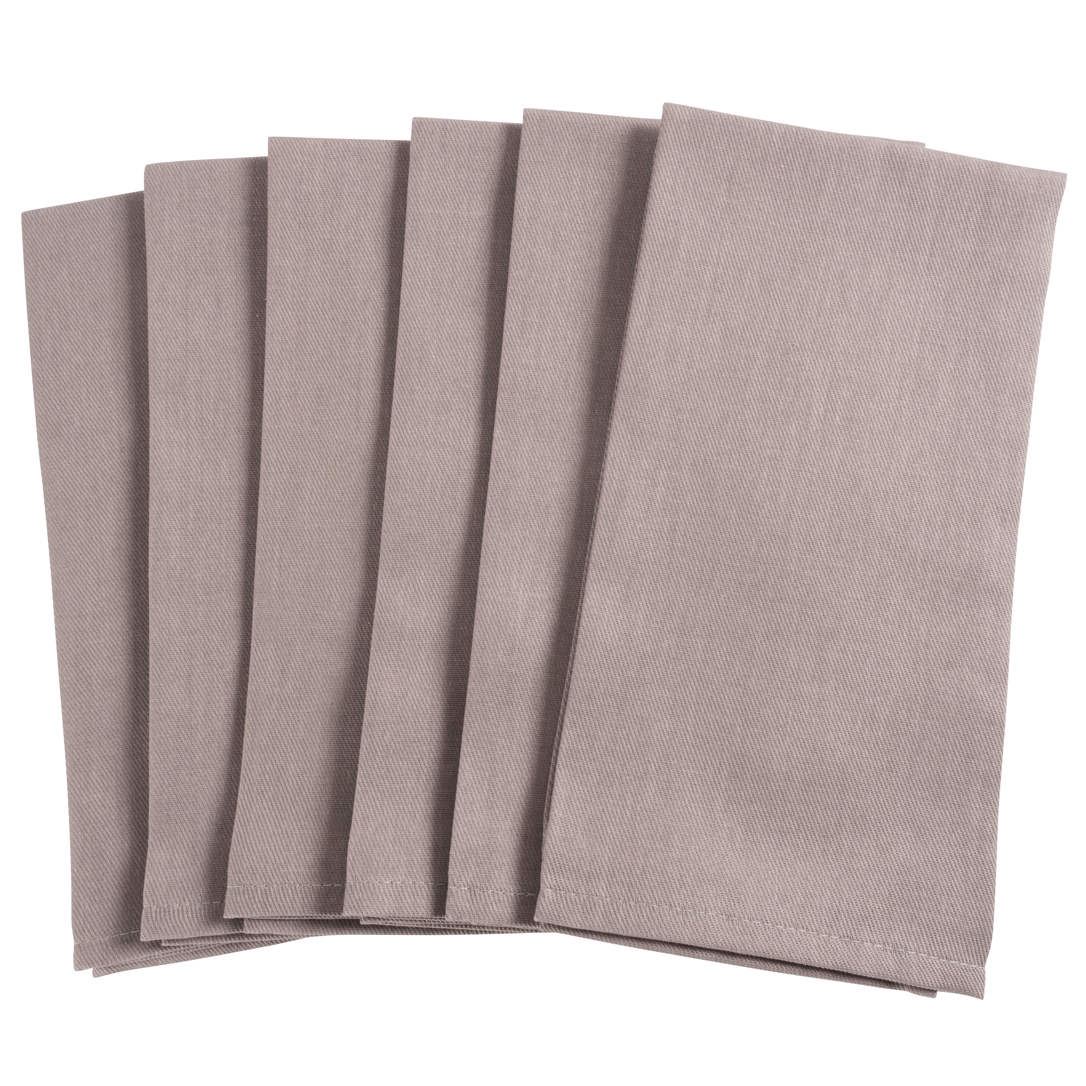 KAF Home Feast Cotton Dinner Napkins, Set of 12 Grey, Gray