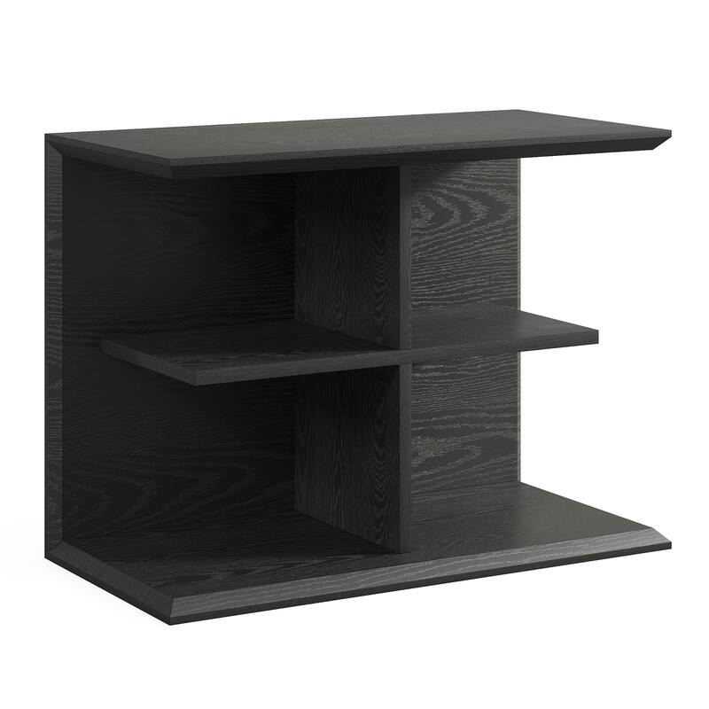 3-Tier End Table with Storage, Wood Sofa Side Table for Hallways